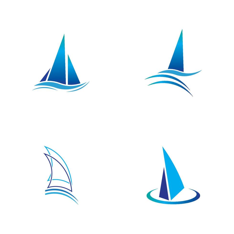 Segeln Logo Vektor Icon Konzept Illustration Designvorlage