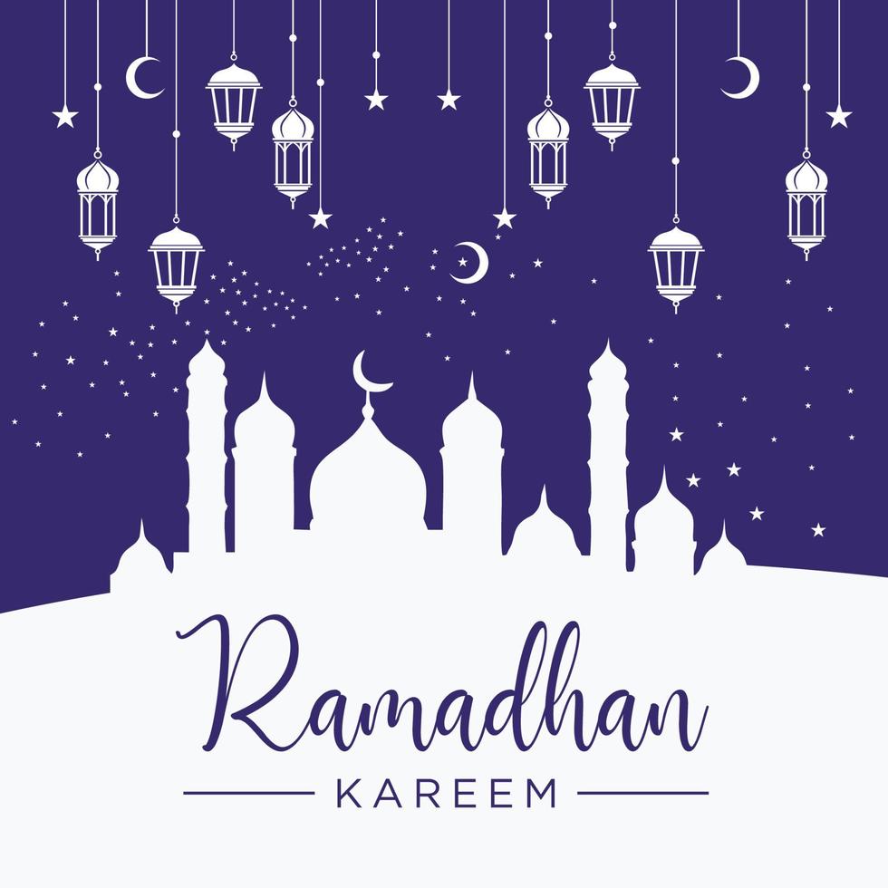 ramadhan kareem bakgrund moské logotyp mall vektor ikon symbol illustration design