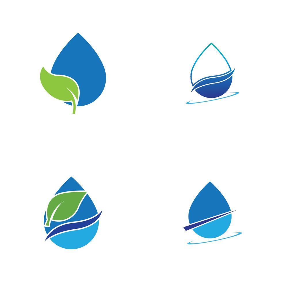 Wassertropfen Logo Vorlage Vektor-Illustration Design vektor