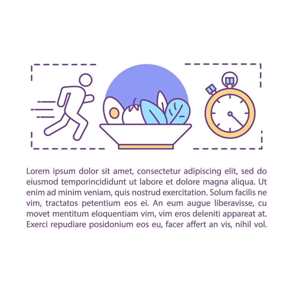 diet koncept linjär illustration. hälsosam kost, ätande. artikel, broschyr, tidningslayout med textrutor. matdags. tryckdesign. vektor isolerade konturritning