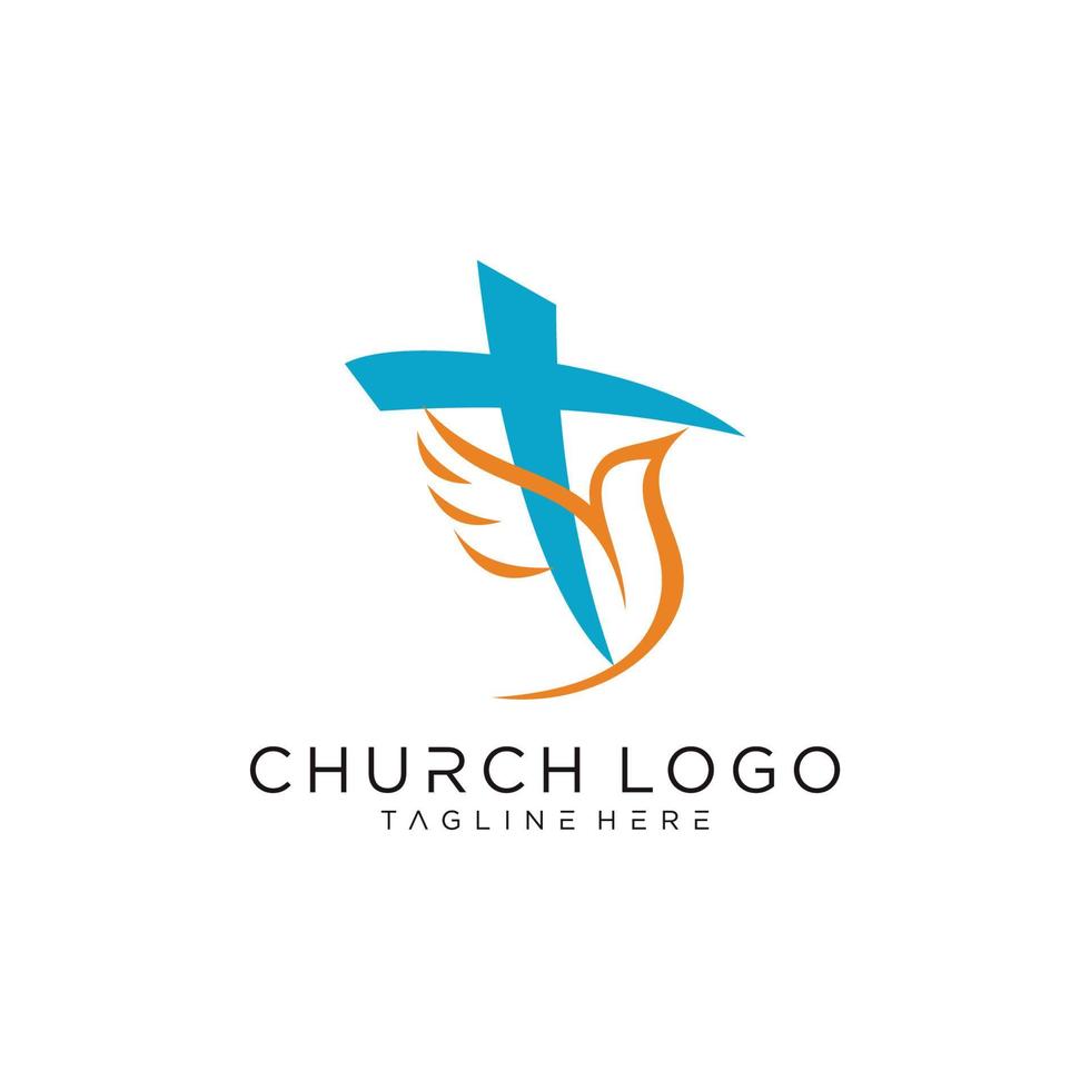 kyrkan vektor logotyp symbol grafisk abstrakt mall