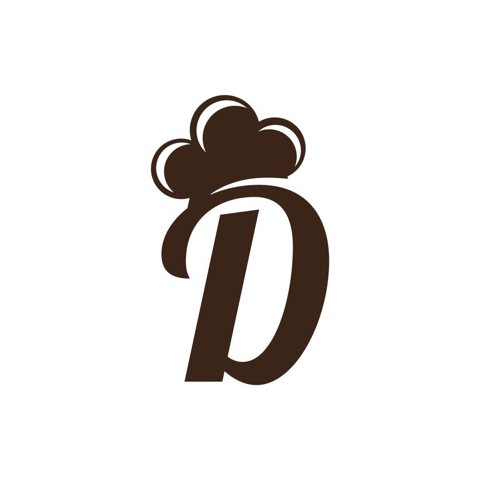 d letter logotyp bra för alla livsmedelsföretag som restauranger, bageri, kaféer, etc vektor