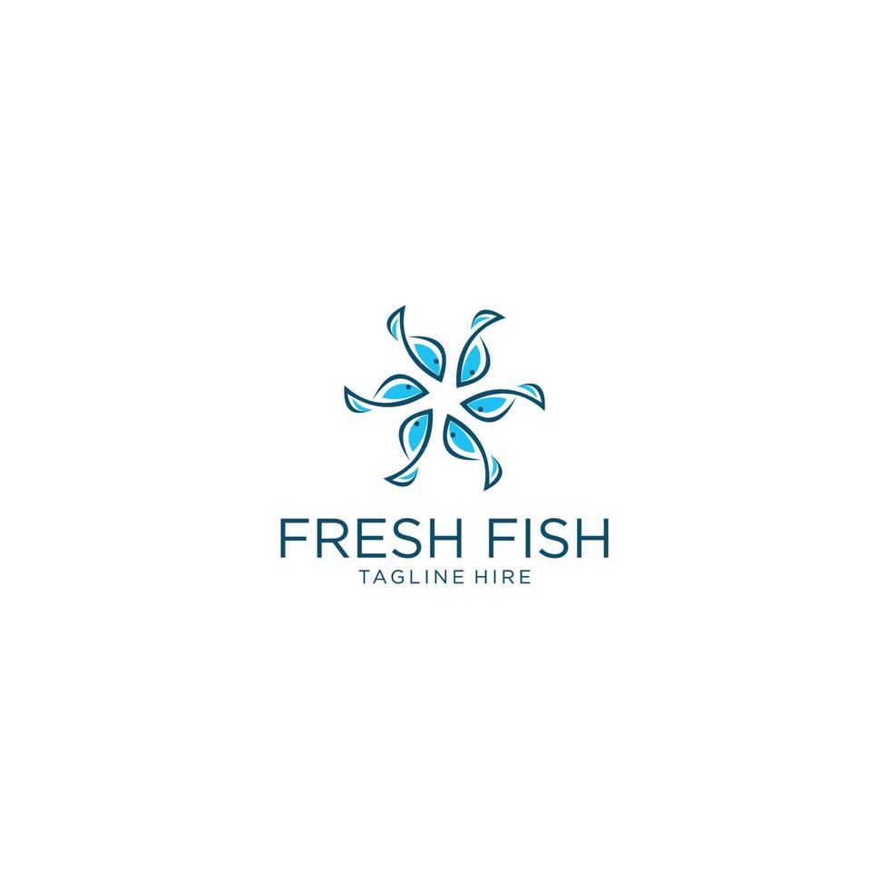 Fisch-Logo-Symbol-Vektor-Vorlage. vektor