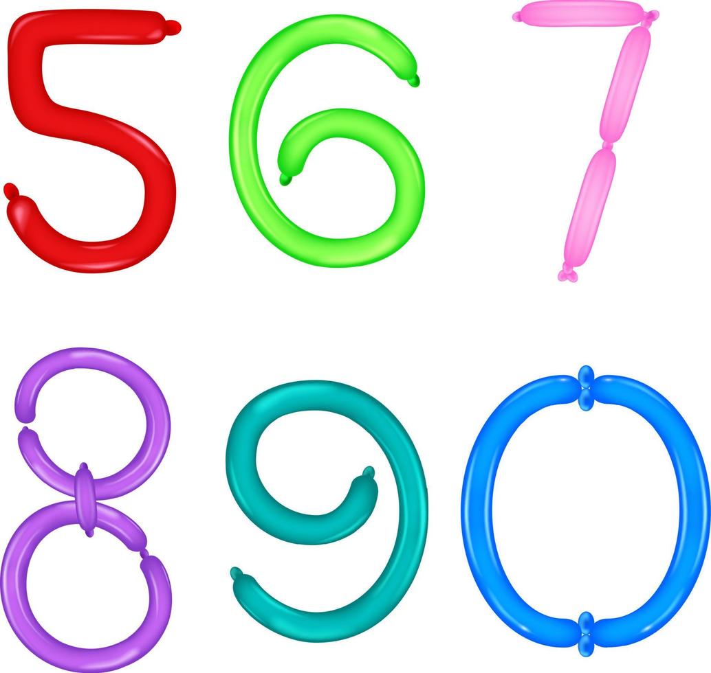 färgglada siffror vektor