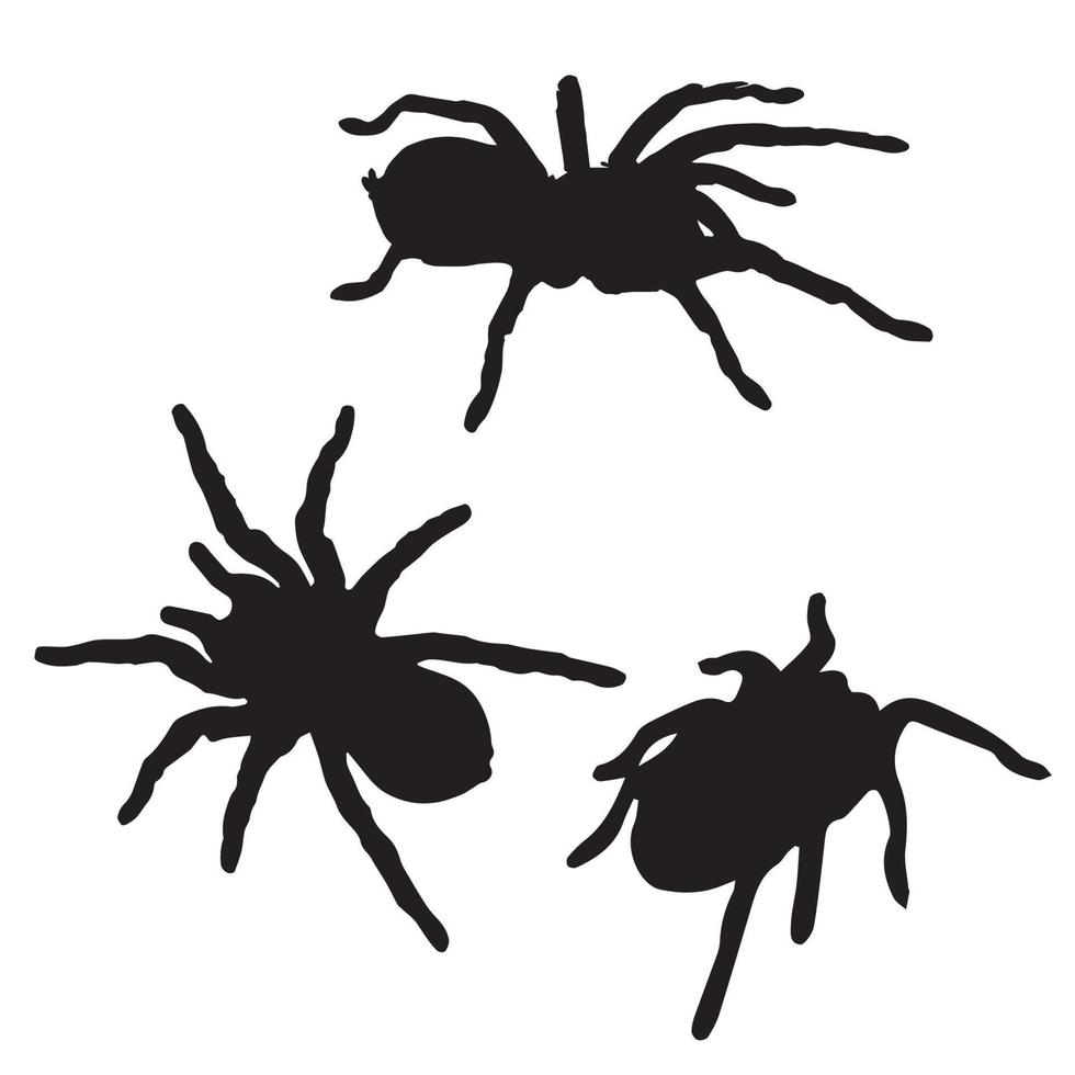 Spinnen-Silhouette-Kunst vektor