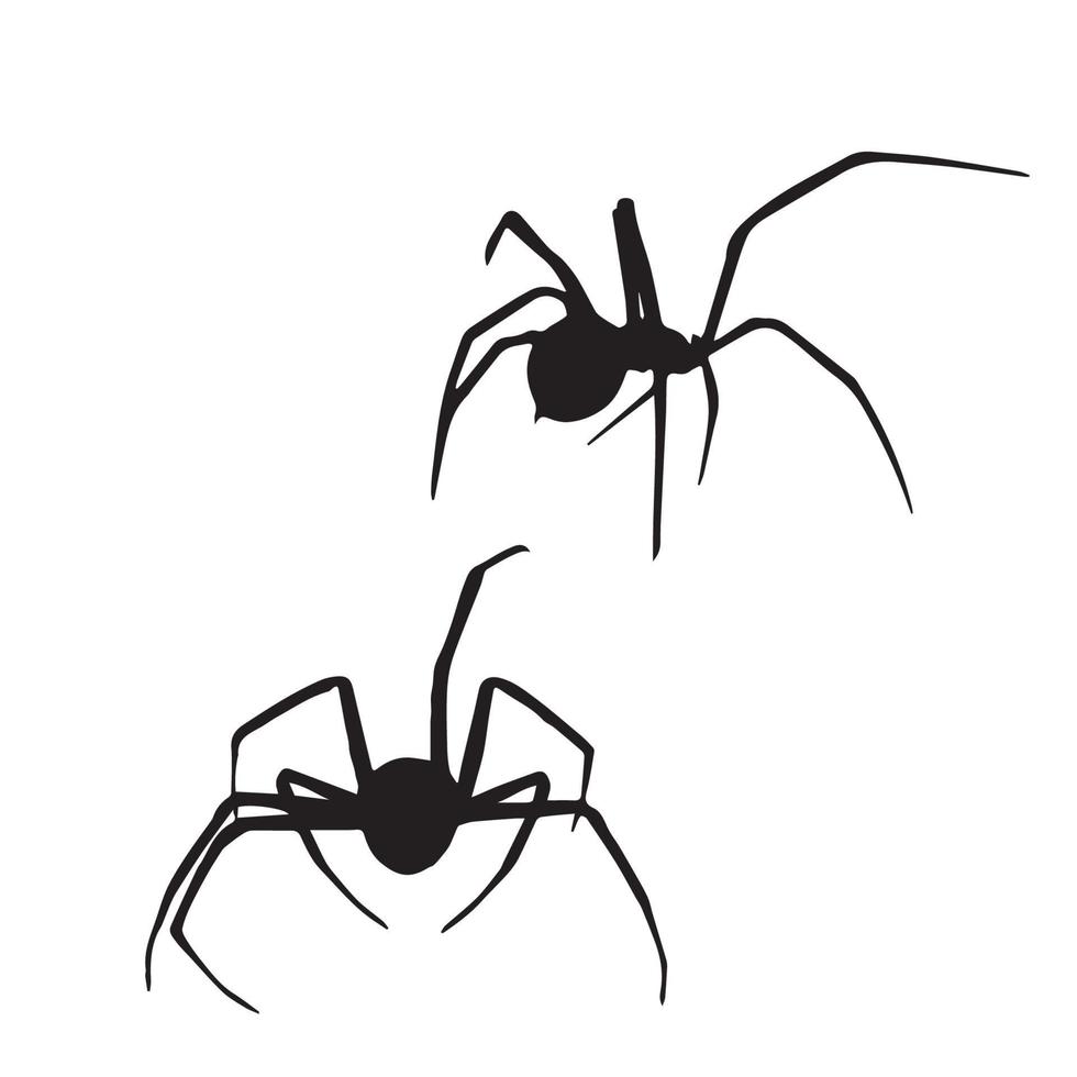 spindel siluett konst vektor