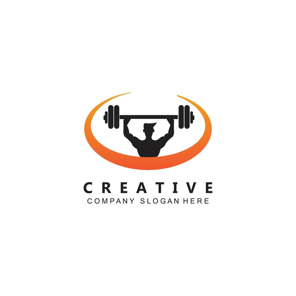 fitness logotyp design vektor illustrationikon