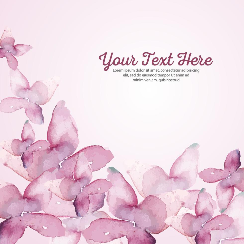 akvarell rosa och lila blommönster har en återkommande blommabakgrundsdesign med pastellfärger vektor