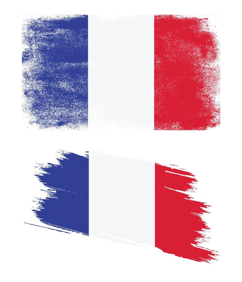 Frankreich-Flagge im Grunge-Stil vektor