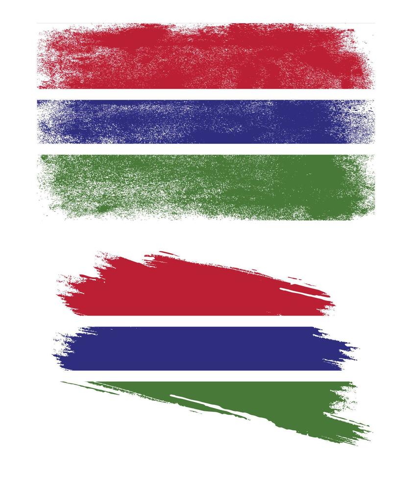 Gambia-Flagge im Grunge-Stil vektor