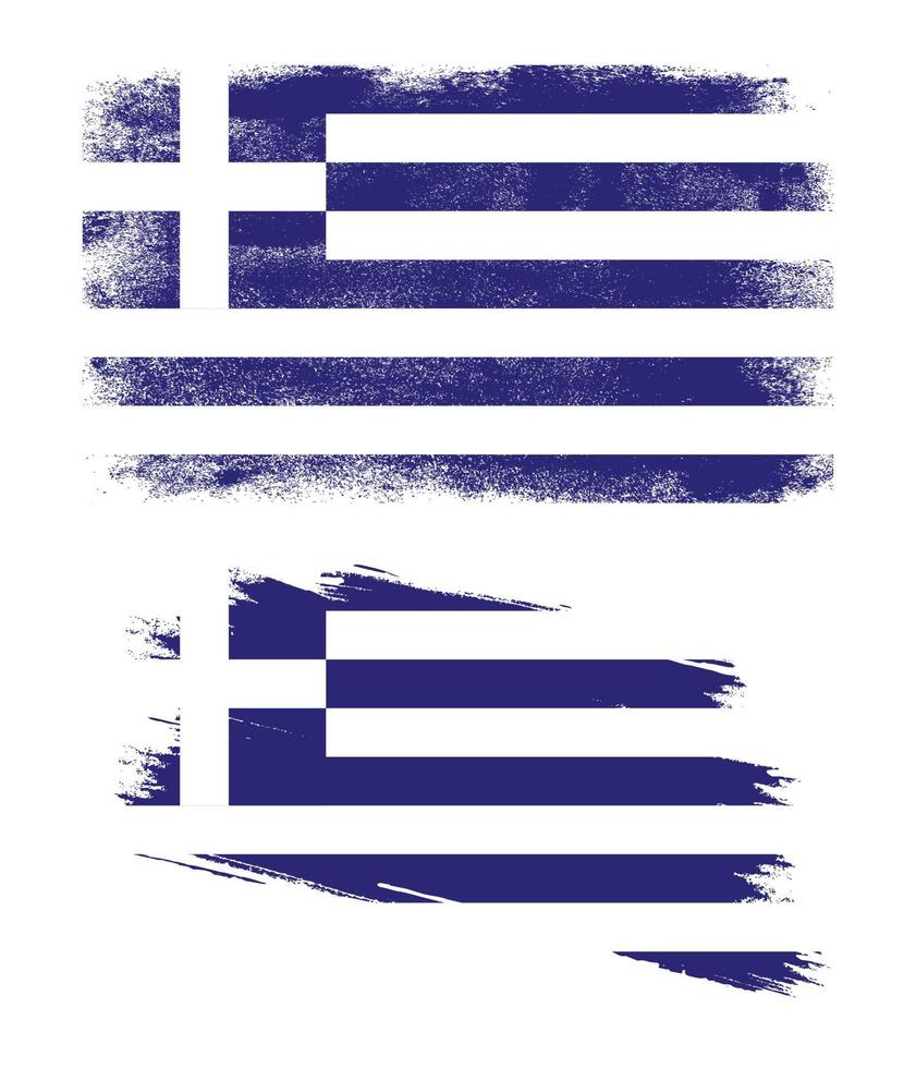 griechische Flagge im Grunge-Stil vektor