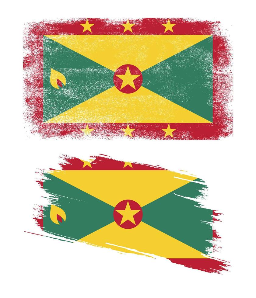 grenada flagga i grunge stil vektor