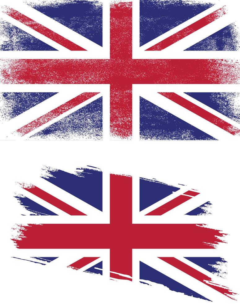 Storbritannien flagga i grunge stil vektor