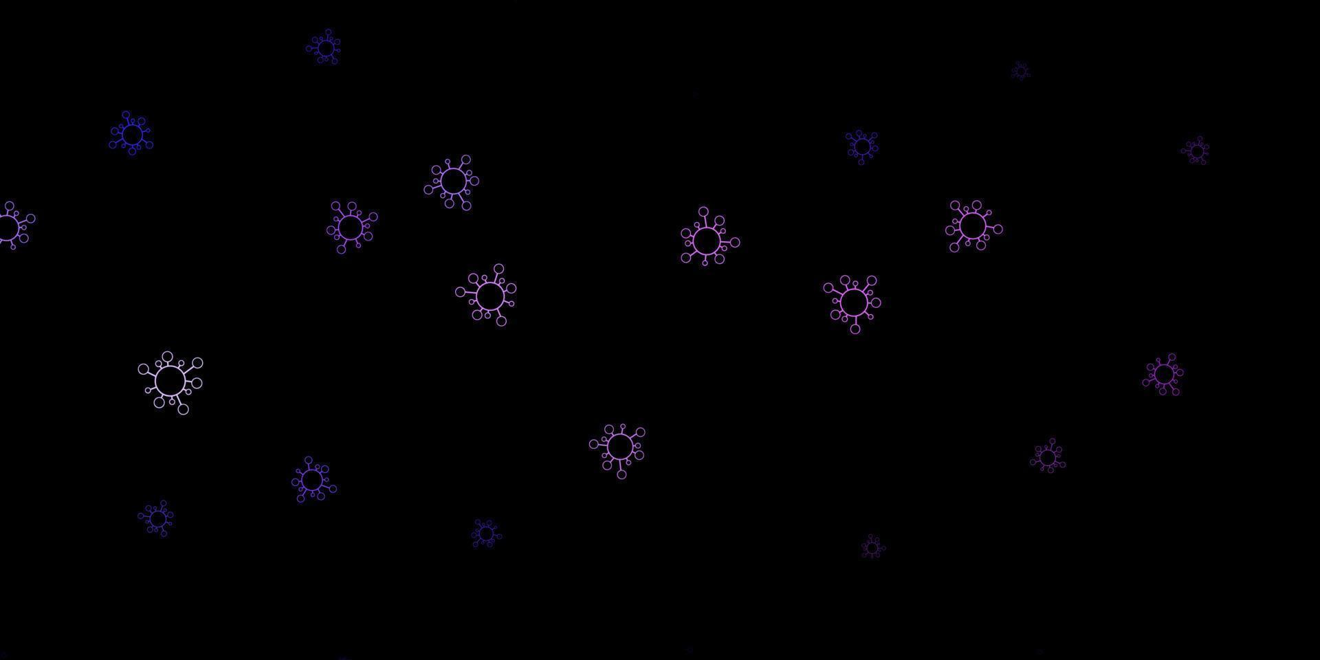 mörk lila vektor konsistens med sjukdomssymboler.