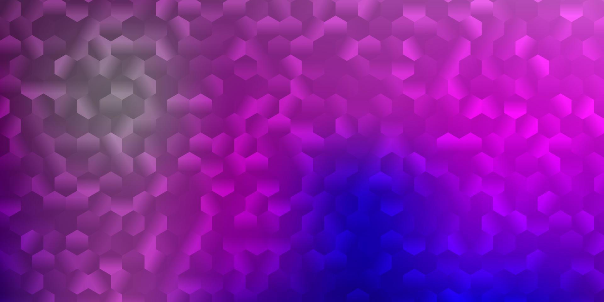ljuslila, rosa vektorstruktur med färgglada hexagoner. vektor