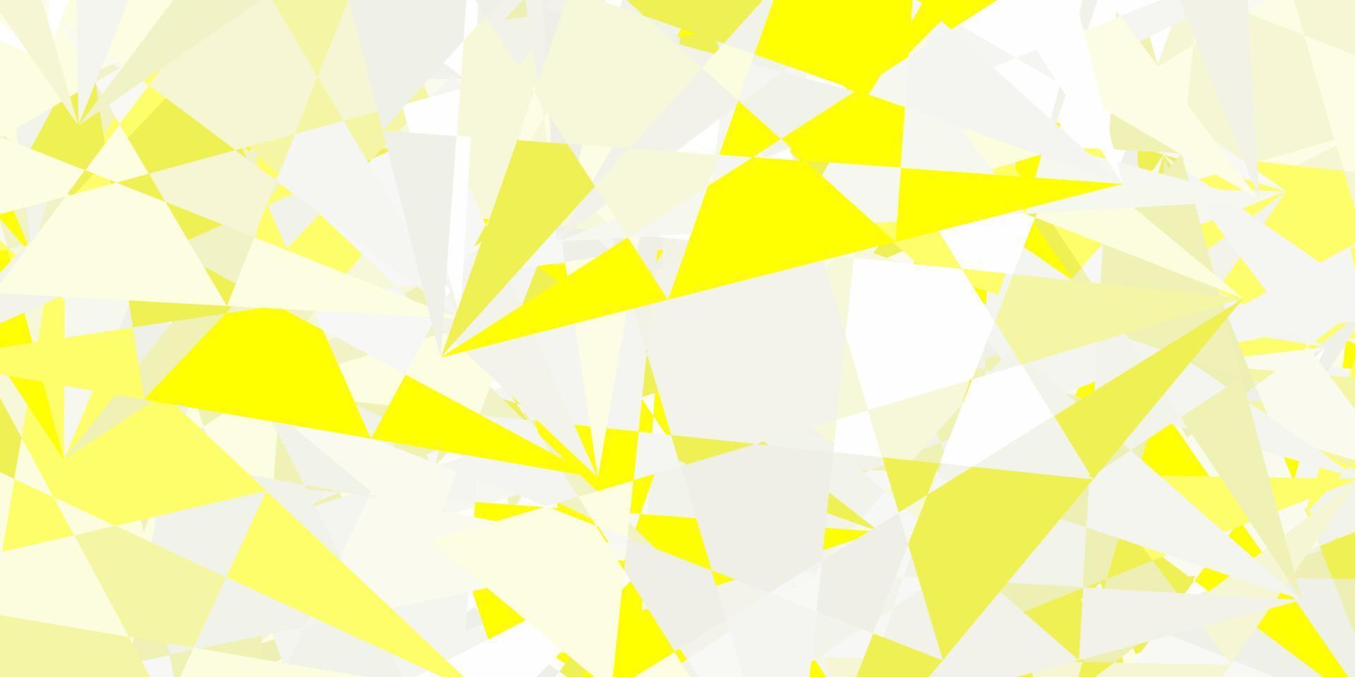 ljus gul vektor bakgrund med trianglar.