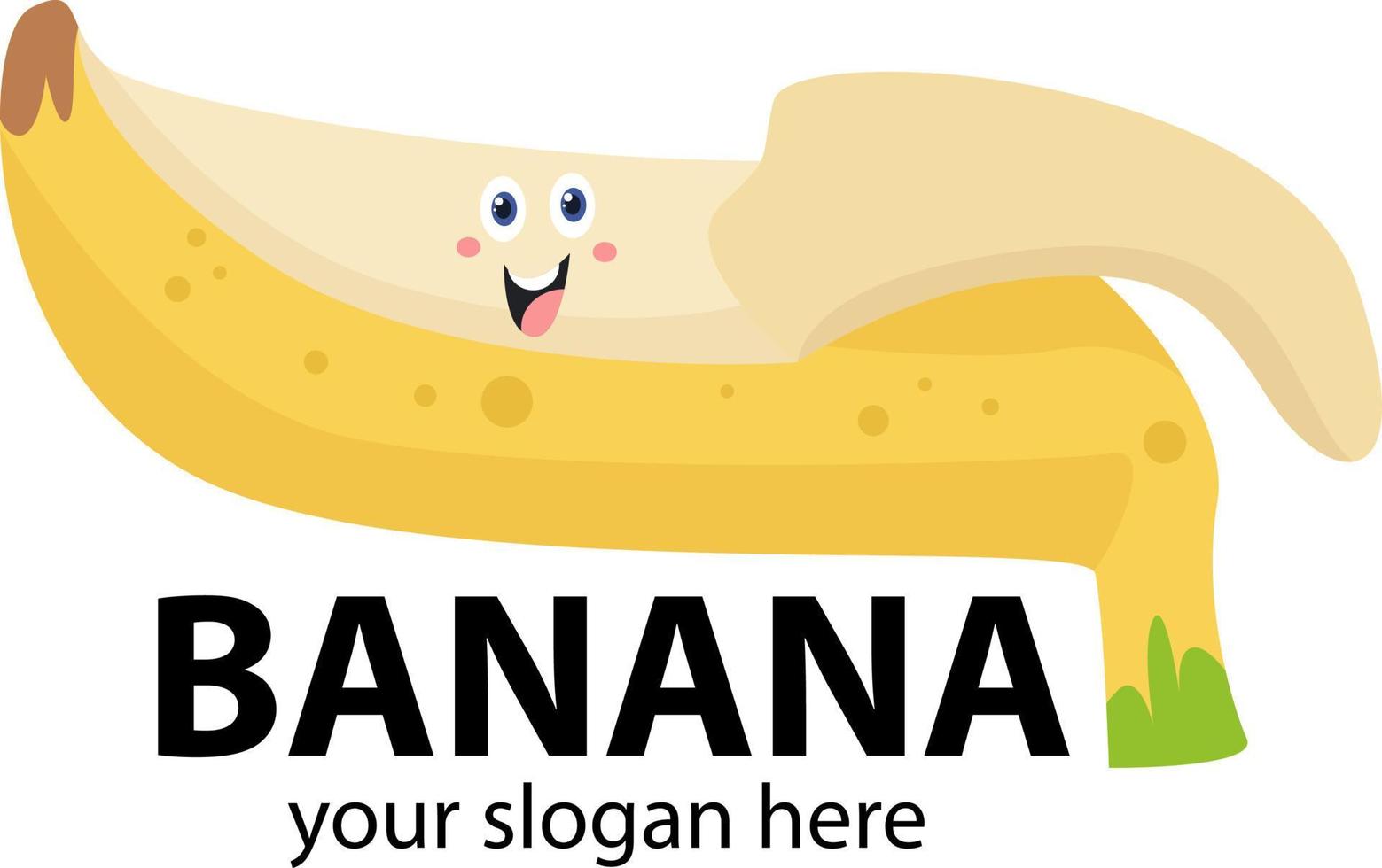 abstrakt skalad banan logotyp mall vektor