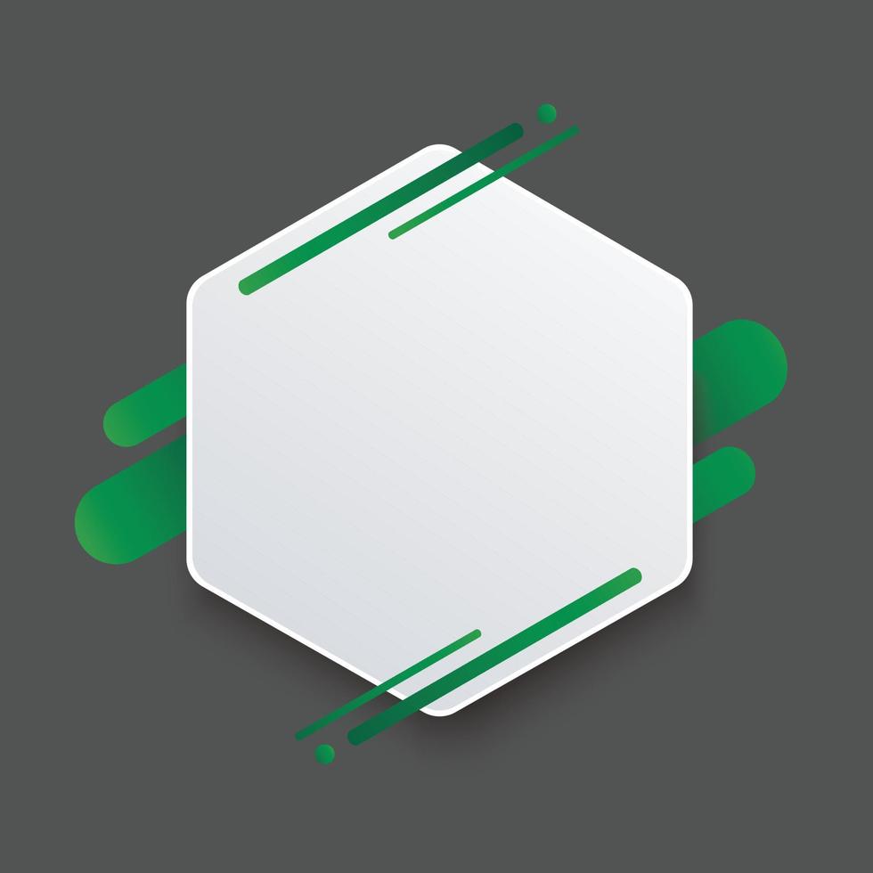grön hexagon bakgrund mall vektor