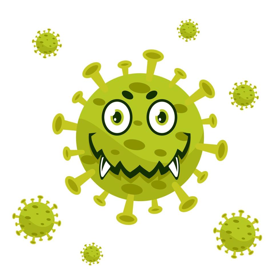 corona virus illustration monster ikon vektor