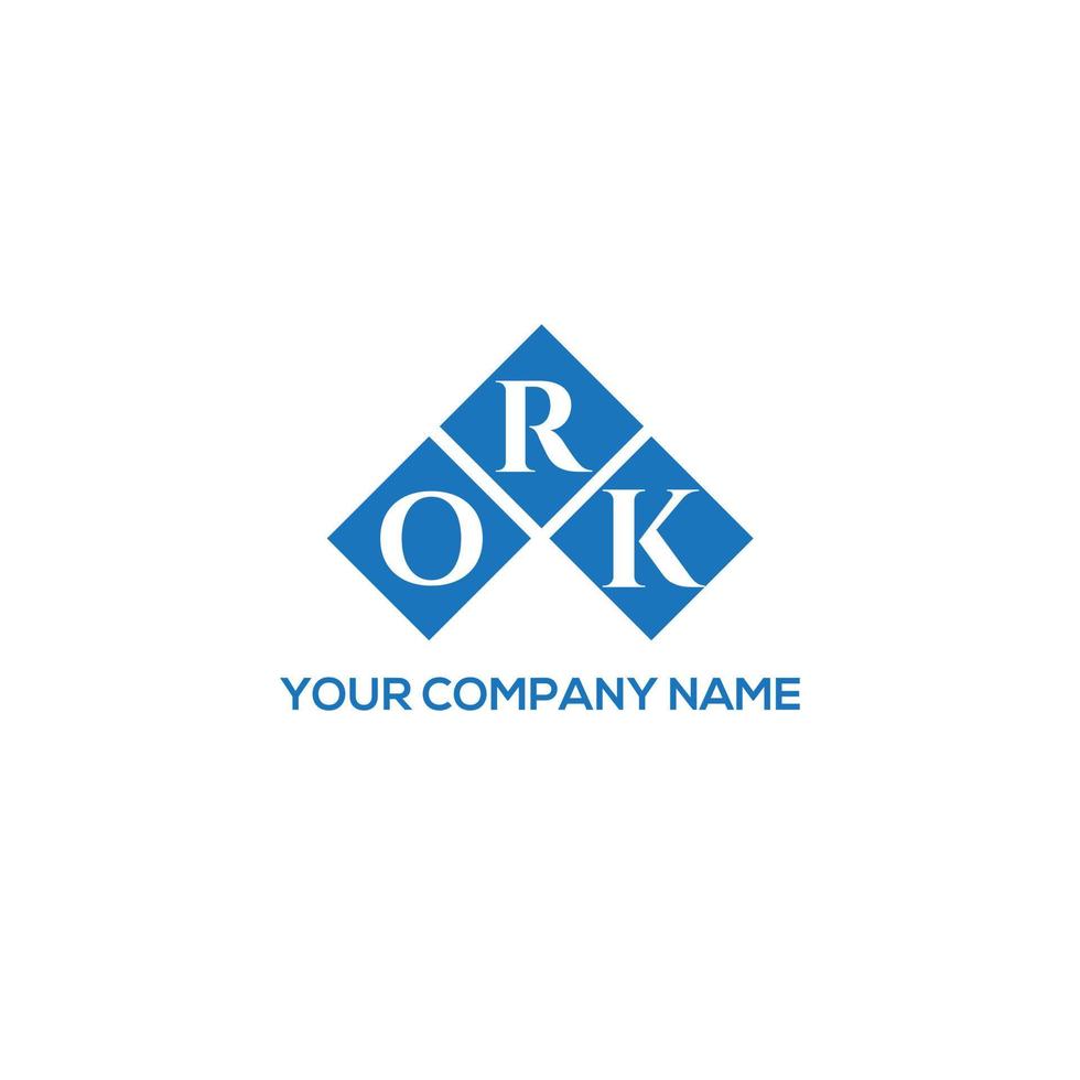 Ork-Brief-Logo-Design auf weißem Hintergrund. Ork kreative Initialen schreiben Logo-Konzept. Ork-Brief-Design. vektor