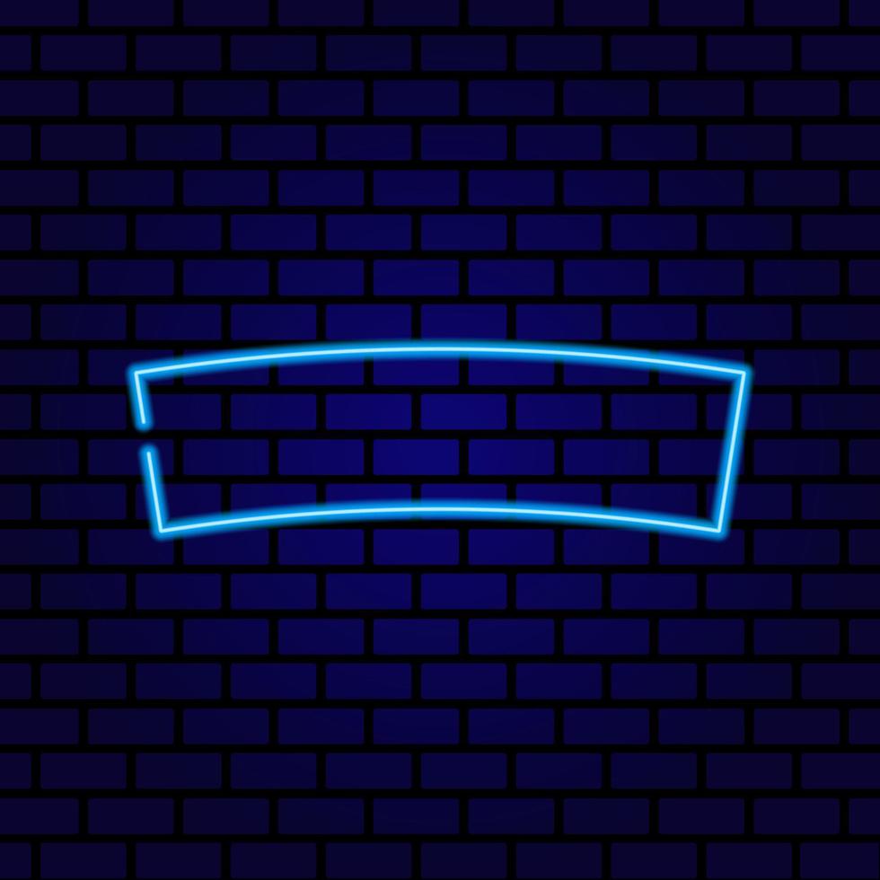 Neon-Schild. Vintage-Rahmen. Retro-Neonlampe mit Platz für Text. Vektor-Illustration. vektor