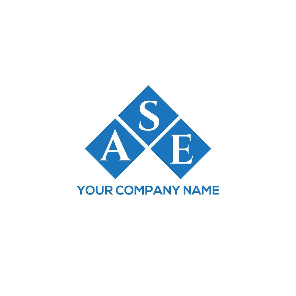 Ase-Brief-Logo-Design auf weißem Hintergrund. Als kreatives Initialen-Buchstaben-Logo-Konzept. als Briefgestaltung. vektor