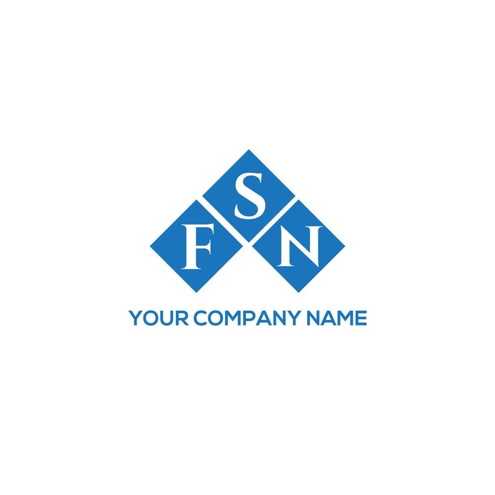 fsn-Brief-Logo-Design auf weißem Hintergrund. fsn kreative Initialen schreiben Logo-Konzept. fsn Briefgestaltung. vektor