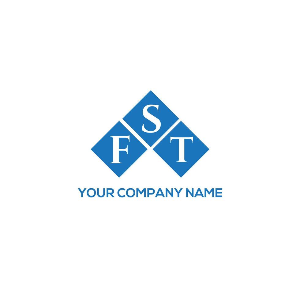 fst-Buchstaben-Logo-Design auf weißem Hintergrund. erstes kreatives Initialen-Buchstaben-Logo-Konzept. erste Briefgestaltung. vektor