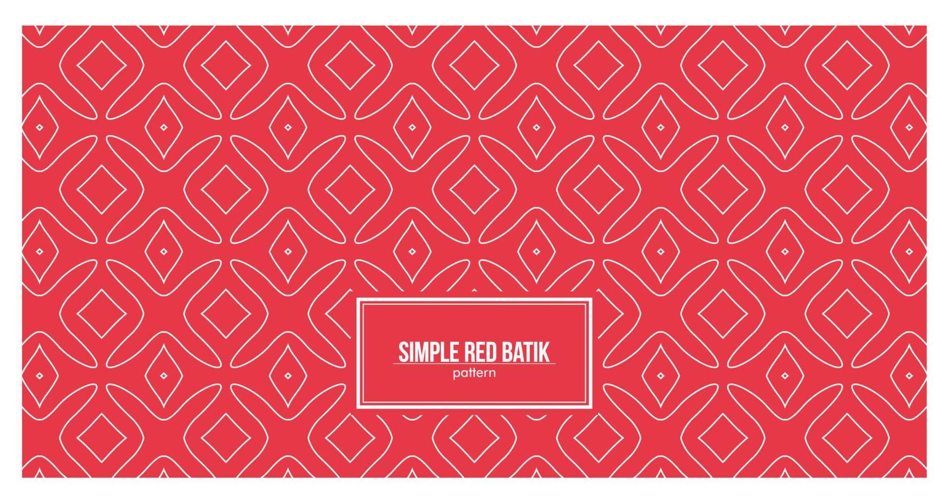 enkelt vackert vitt batikmönster kombinerat med röd bakgrund vektor