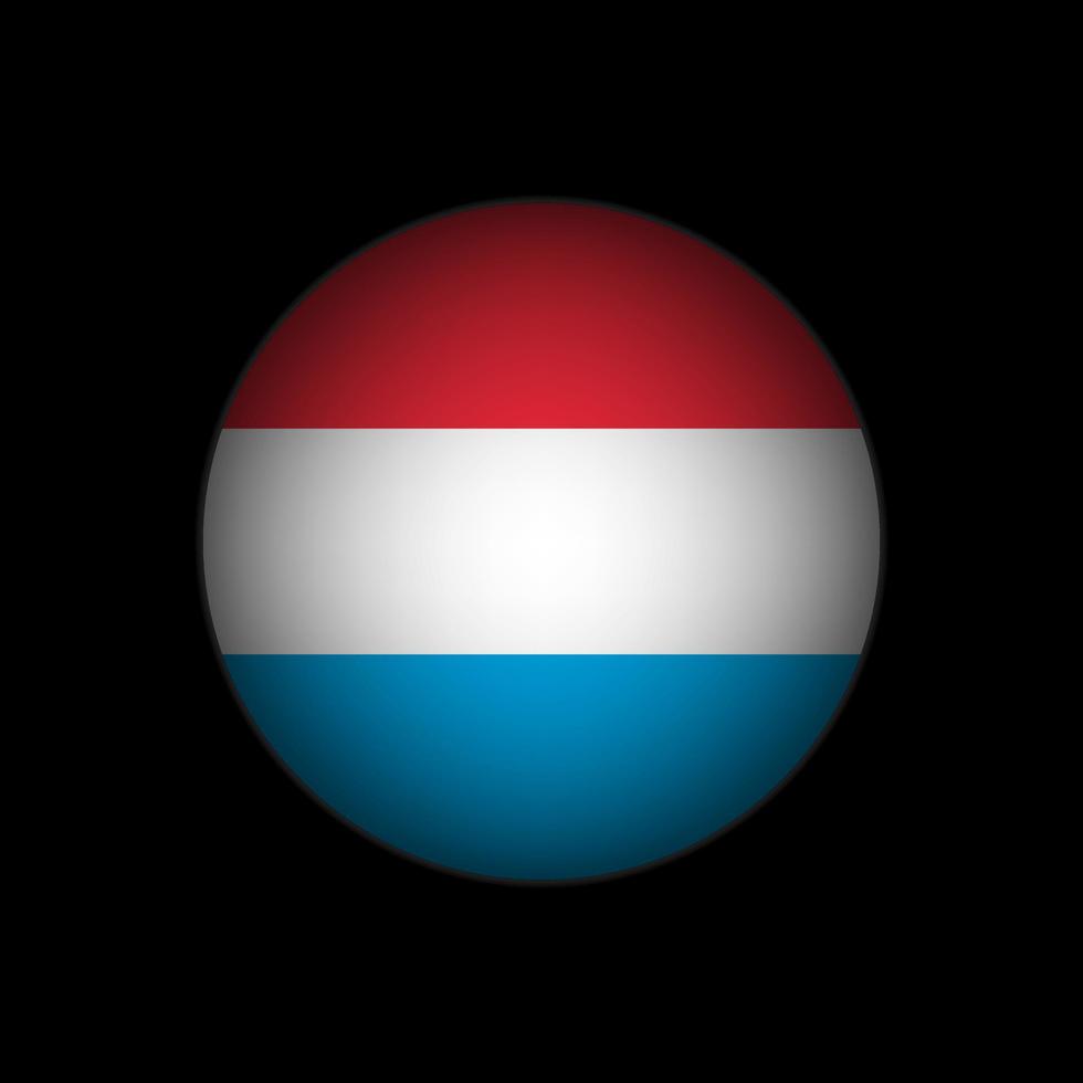 landet luxembourg. luxemburgska flaggan. vektor illustration.