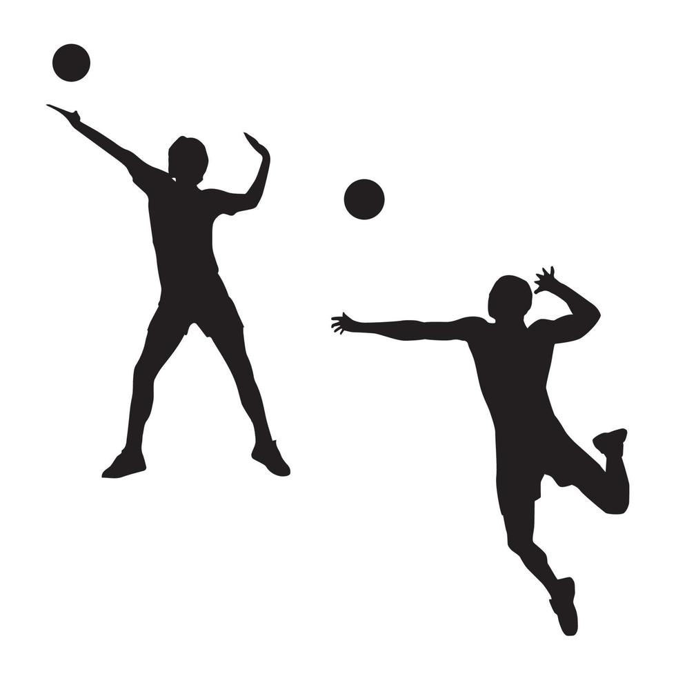 volleyboll siluett konst vektor