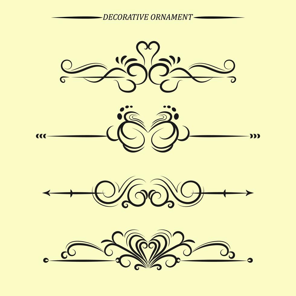 dekorative Trennelement-Stilkollektion vektor