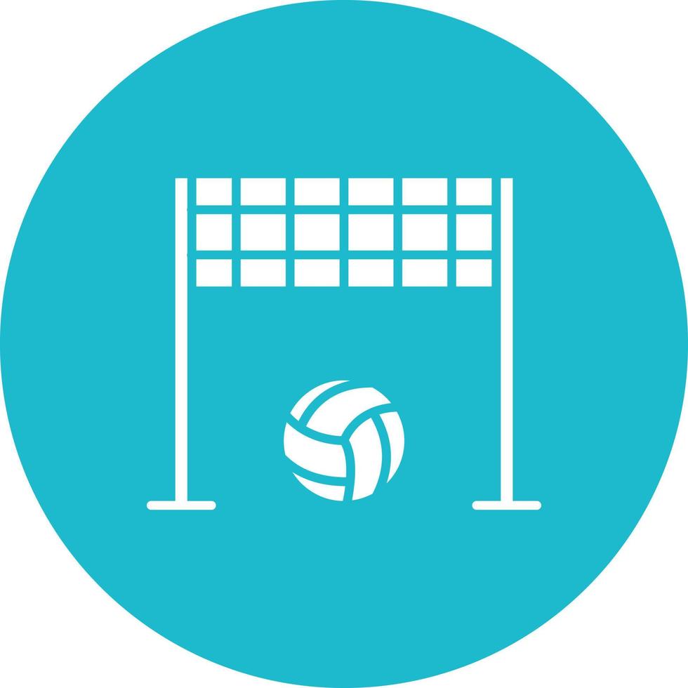 Volleyballnetz Glyphe Kreis Hintergrundsymbol vektor