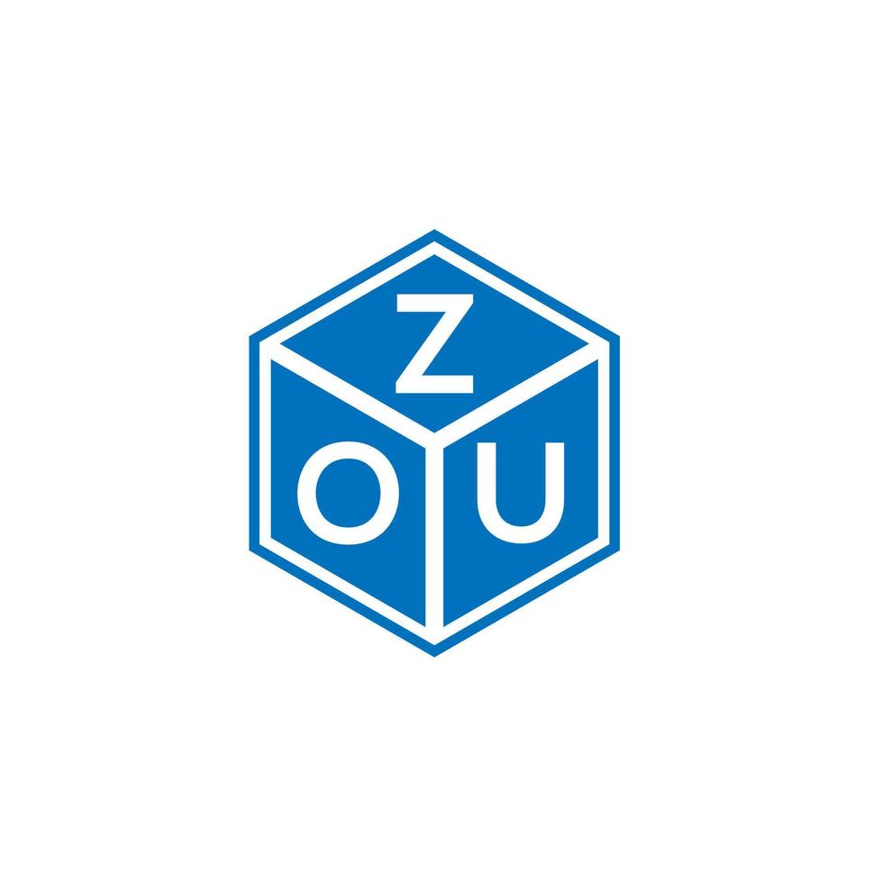 Zou-Brief-Logo-Design auf weißem Hintergrund. zou kreative Initialen schreiben Logo-Konzept. zou Briefgestaltung. vektor