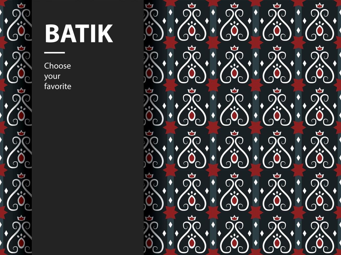 etnisk batik vektor indonesiska mönster mode sömlös vintage textil abstrakt platt kultur konst