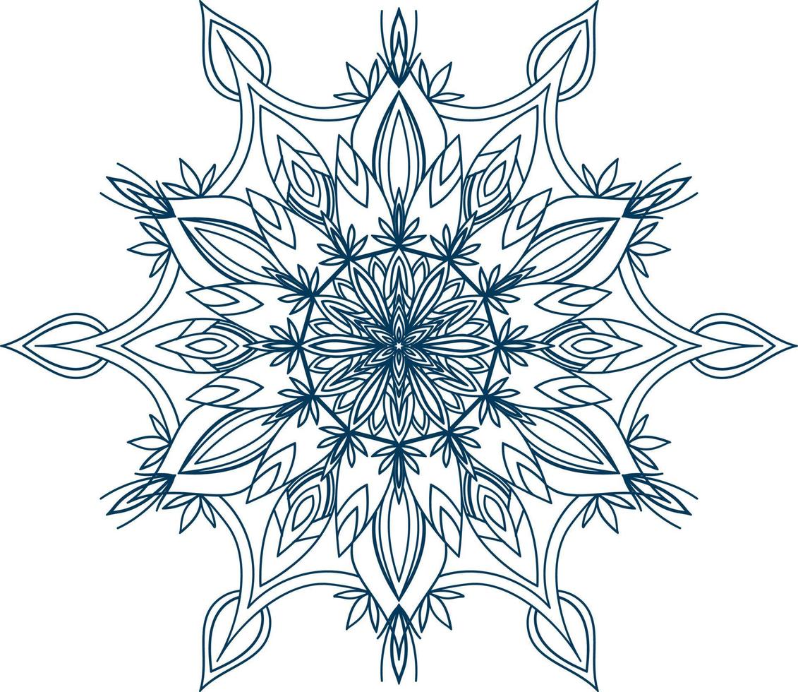 vektor mandala 3 för målarbok. dekorativ rund prydnad. antistressterapimönster. yoga logotyp, bakgrund för meditation affisch. ovanlig blomform. orientalisk vektor