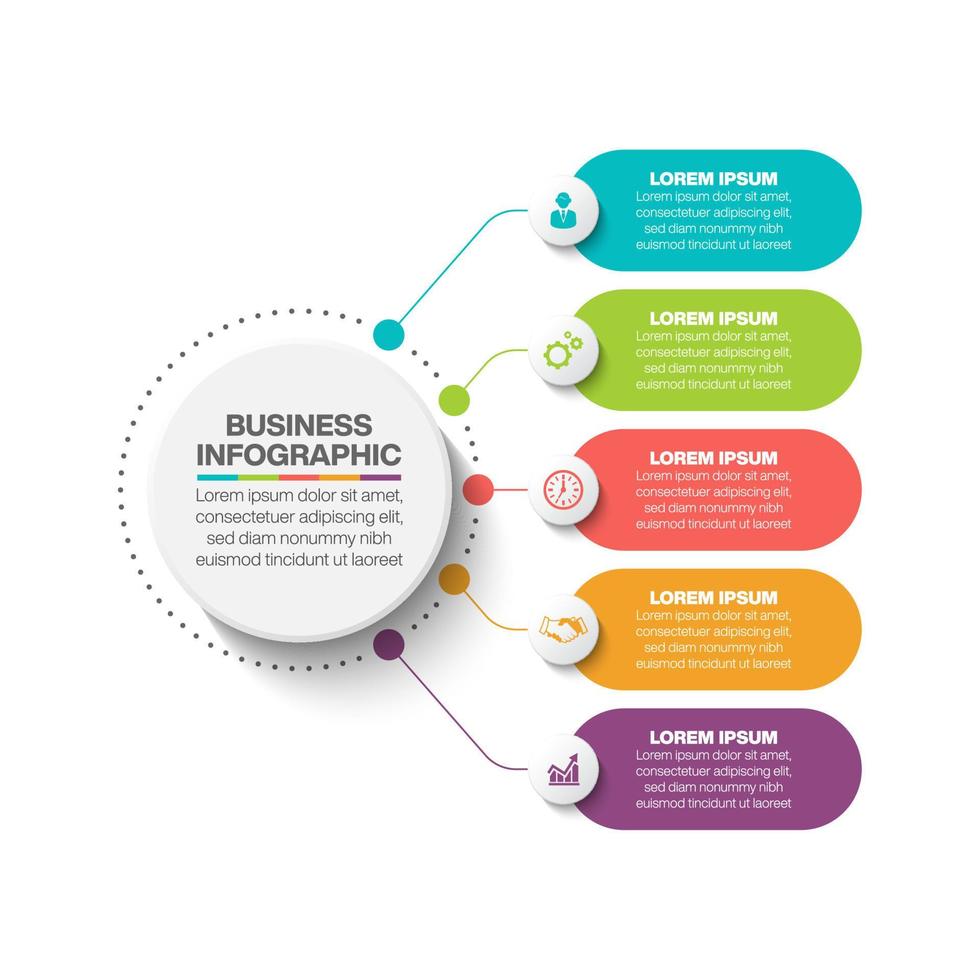 Präsentationsgeschäft Infografik Vorlage vektor