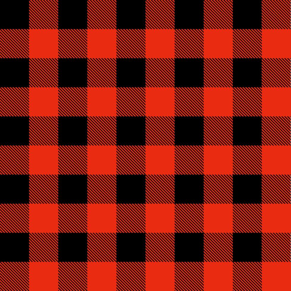 röd och svart gingham mönster bakgrund vektor