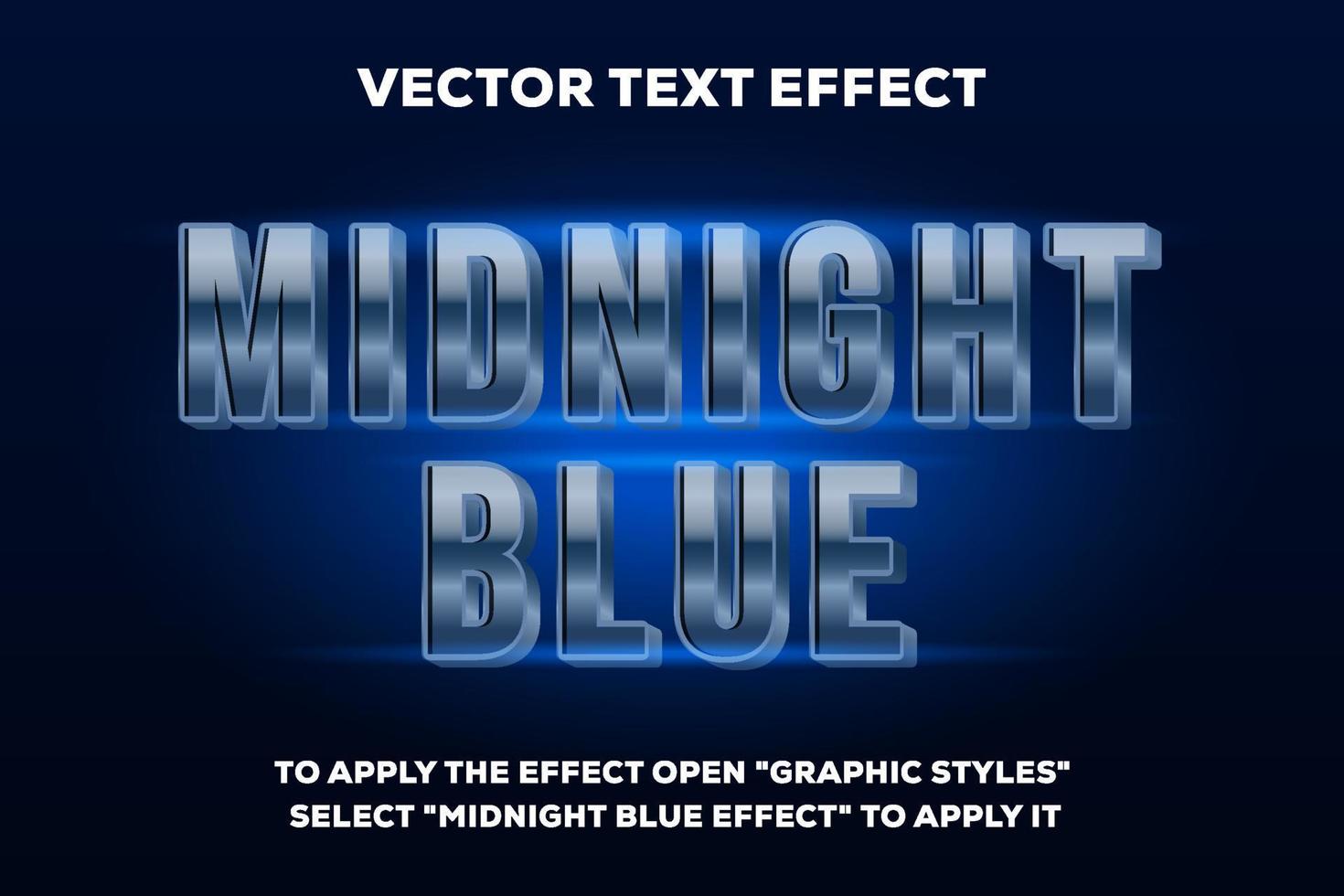 midnattsblå vektor texteffekt