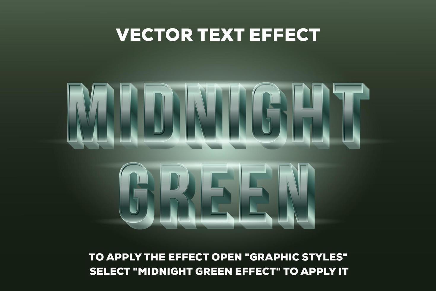 midnattsgrön vektortexteffekt fullt redigerbar vektor