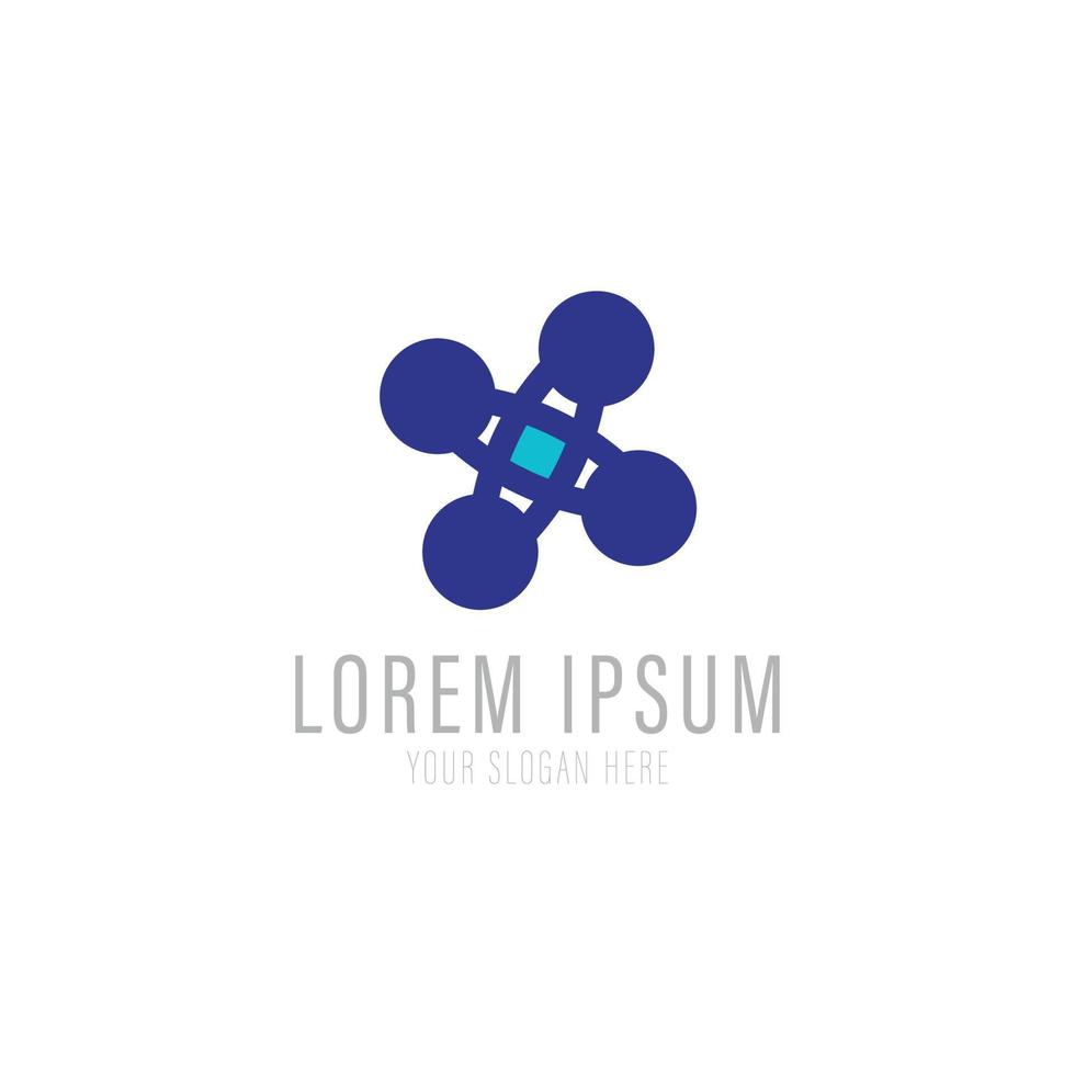 vektor vetenskap logotyp, biologi, fysik, kemi logotyp. laboratorieidentitet, atomlogotyp, cell.