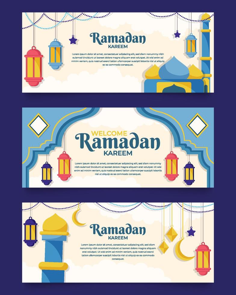 Ramadan Kareem Banner Set vektor