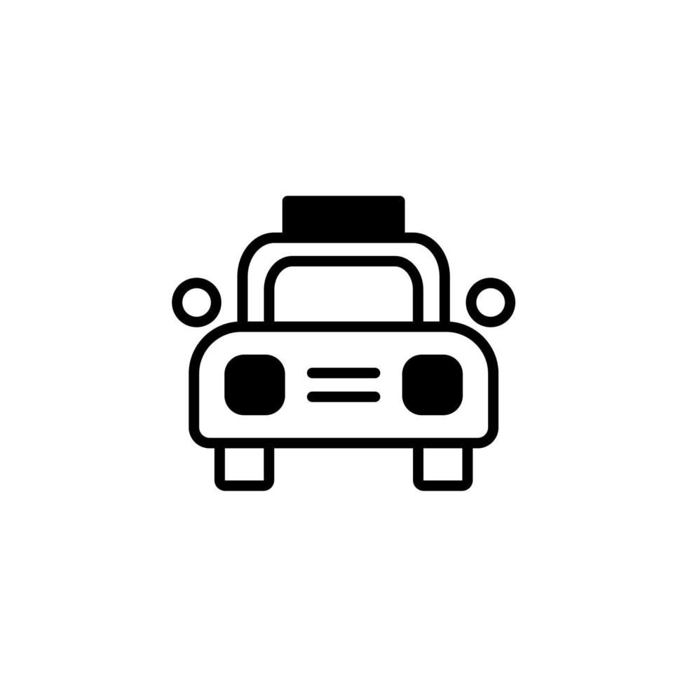 taxi, taxi, reise, transport durchgezogene linie symbol vektor illustration logo vorlage. für viele Zwecke geeignet.