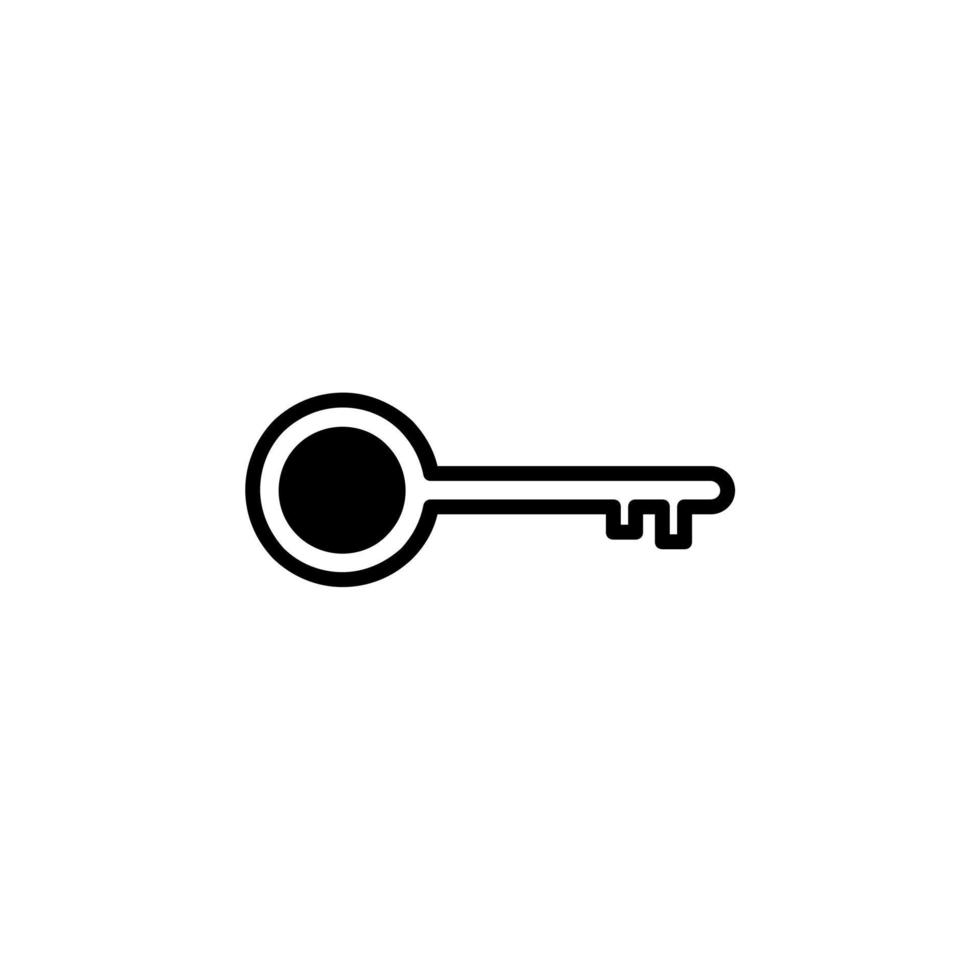 Schlüssel durchgezogene Linie Symbol Vektor Illustration Logo Vorlage. für viele Zwecke geeignet.