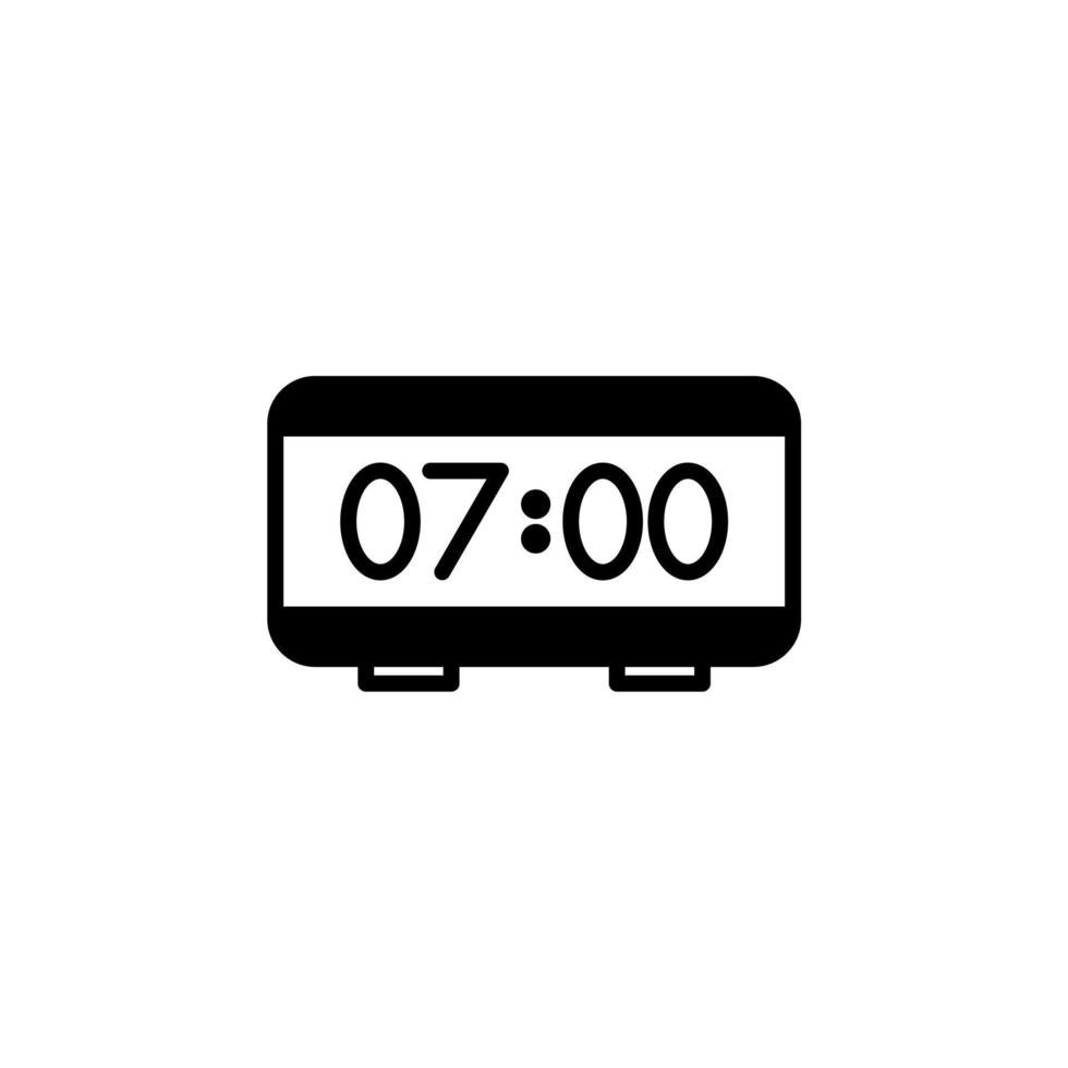 Uhr, Timer, Zeit durchgezogene Linie Symbol Vektor Illustration Logo Vorlage. für viele Zwecke geeignet.