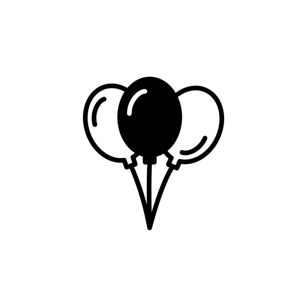 Ballon durchgezogene Linie Symbol Vektor Illustration Logo Vorlage. für viele Zwecke geeignet.