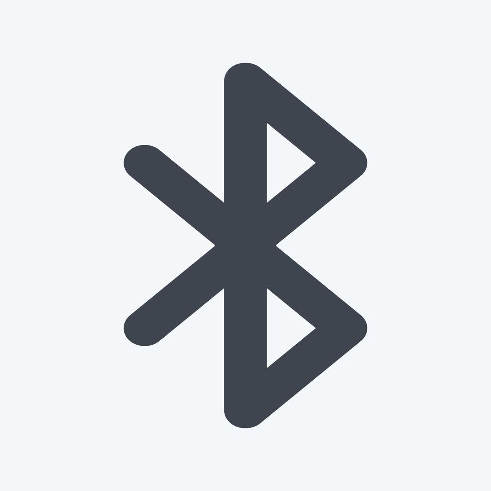 ikon bluetooth. lämplig för mobilappar symbol. glyfstil. enkel design redigerbar. design mall vektor. enkel symbol illustration vektor