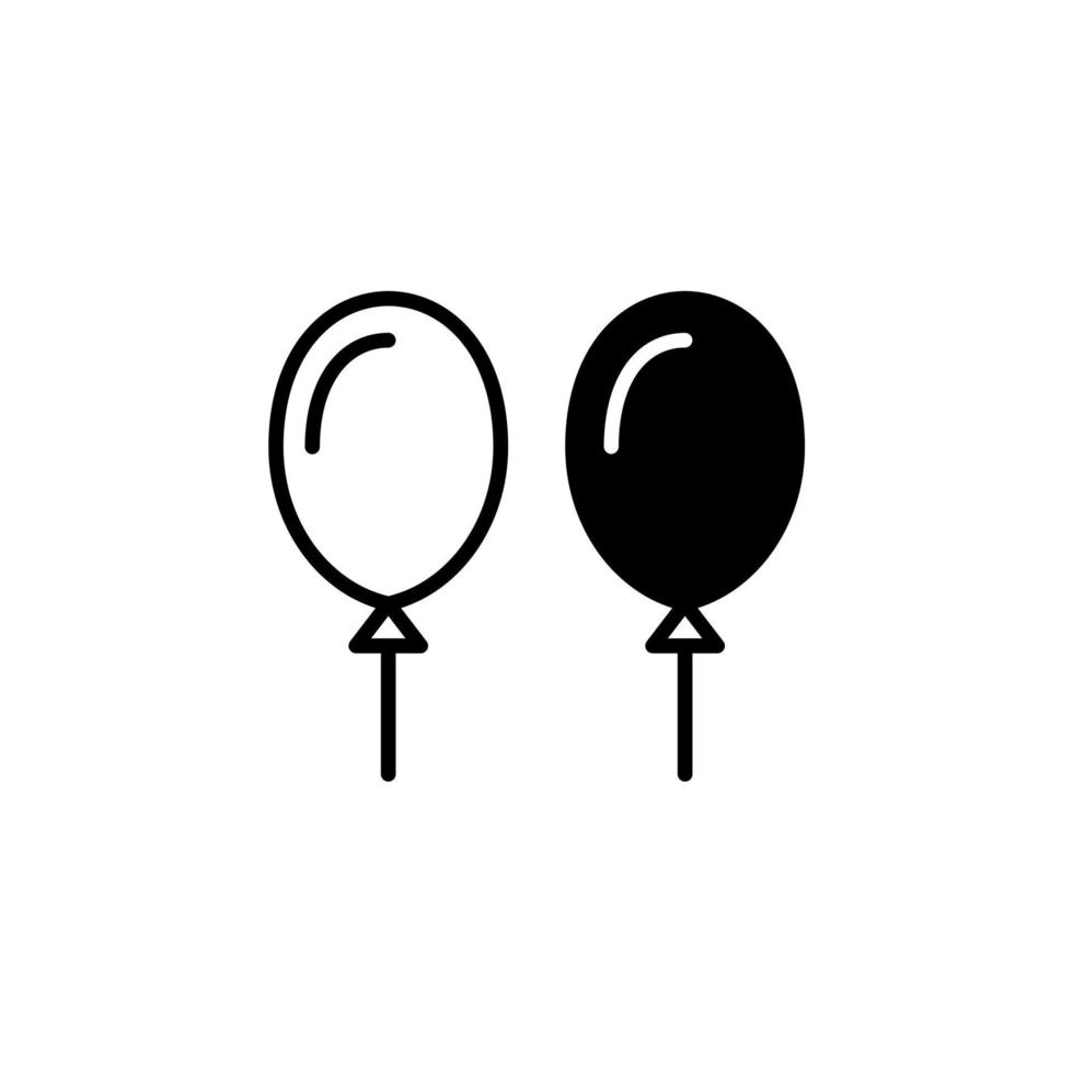 Ballon durchgezogene Linie Symbol Vektor Illustration Logo Vorlage. für viele Zwecke geeignet.