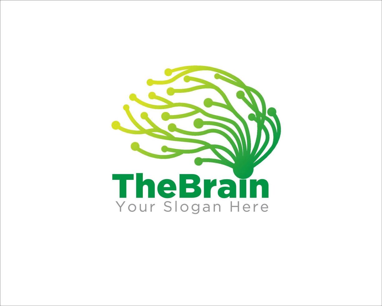 das Brain-Logo-Design für Therapie und medizinisches Service-Logo vektor