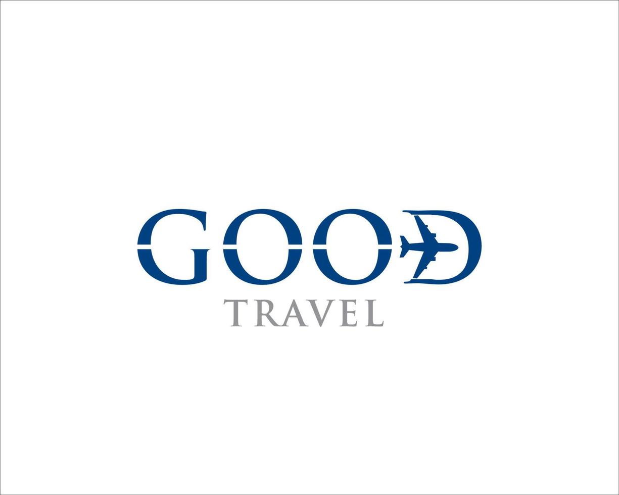 gutes reiseflugzeug logo entwirft symbol und symbol minimalistischen vektor